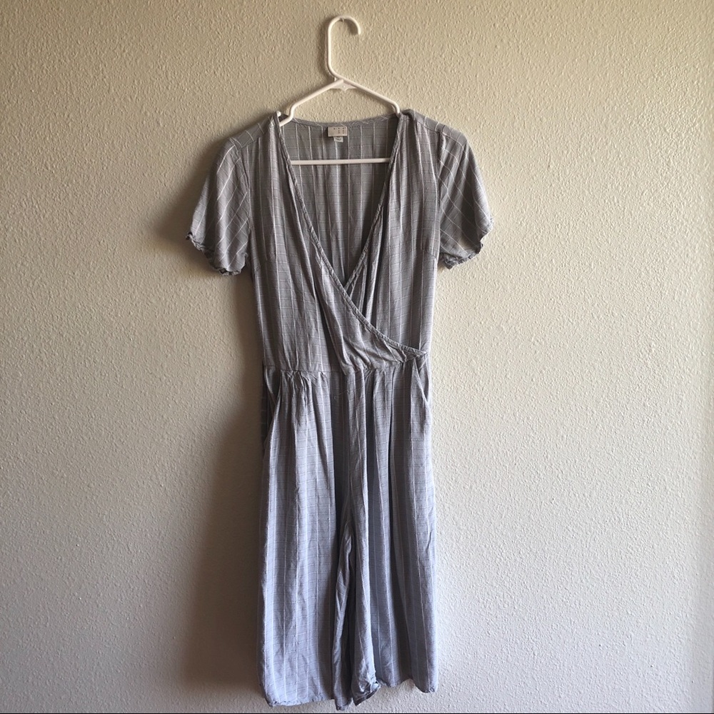 A new day grey and white romper